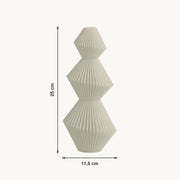 Sera - Gefacetteerde Zandloper Geometrische Vaas — maat (creme-25cm)