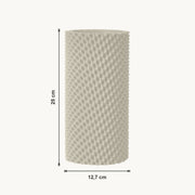 Ravon - Textuurvolle Cilindrische Moderne Vaas — maat (creme-25cm)