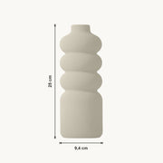 Lenox - Gestapelde Bolvormige Organische Vaas — maat (creme-25cm)