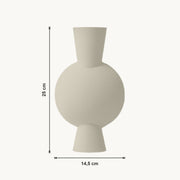 Dessa - Bolle Taps Toelopende Moderne Vaas — maat (creme-25cm)