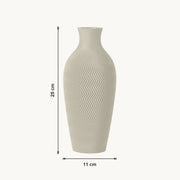 Aluna - Zigzag Taps Sculpturale Vaas — maat (creme-25cm)