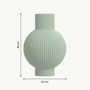 Varen - Geribbelde Bolle Minimalistische Moderne Vaas — maat (salie-20cm)