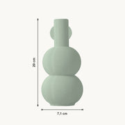Zelma - Gestapelde Bolvormige Sculpturale Vaas — maat (salie-20cm)