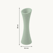 Talin - Gegroefde Taps Geribbeld Moderne Vaas — maat (salie-20cm)