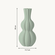 Ember - Geribbelde Organische Sculpturale Vaas — maat (salie-25cm)