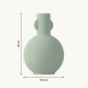 Nessa - Bolvormige Taps Sculpturale Moderne Vaas — maat (salie-25cm)