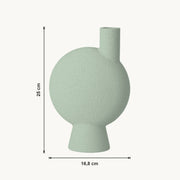 Helia - Asymmetrische Organische Sculpturale Vaas — maat (salie-25cm)