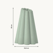 Renna - Geribbelde Conische Sculpturale Vaas — maat (salie-25cm)