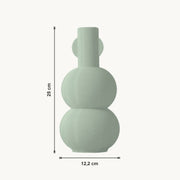 Zelma - Gestapelde Bolvormige Sculpturale Vaas — maat (salie-25cm)