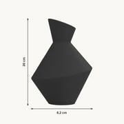 Daris - Taps Toelopende Geometrische Moderne Vaas — maat (zwart-20cm)