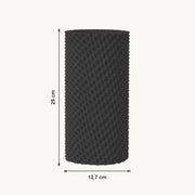 Ravon - Textuurvolle Cilindrische Moderne Vaas — maat (zwart-25cm)