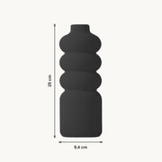 Lenox - Gestapelde Bolvormige Organische Vaas — maat (zwart-25cm)